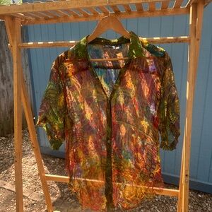 Multicolor Sheer Men's Shirt